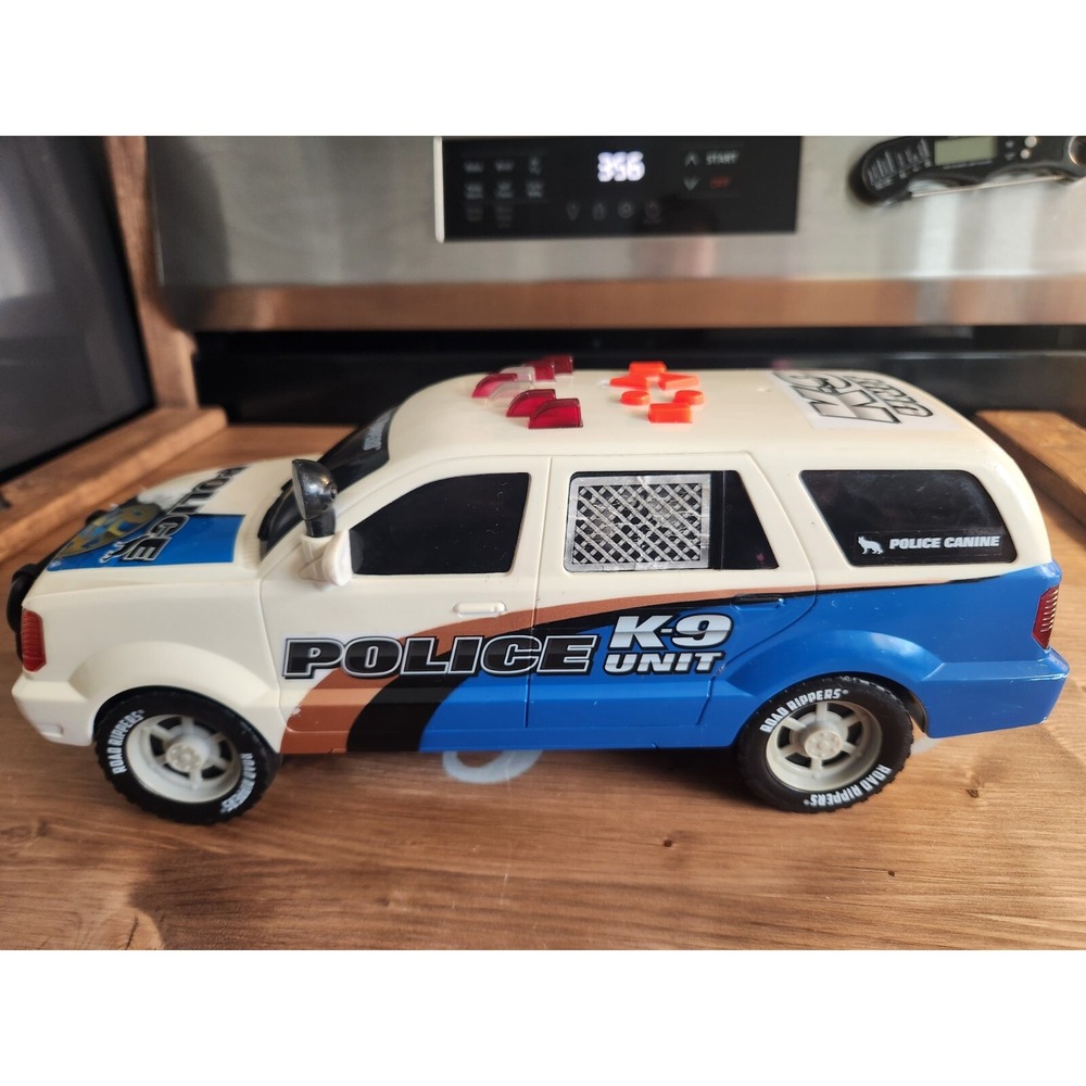 **WORKS Road Rippers Police K-9 Unit SUV Motorized Lights Blue Car Toy State